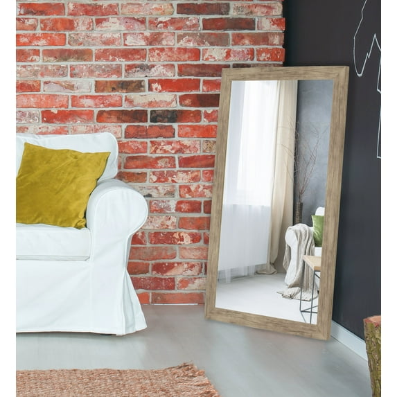 Gracie Oaks Diamond Weathered Accent Mirror