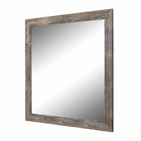 Hitchcock Butterfield Reclaimed Gray Barnwood Coastal Farmhouse Mirror