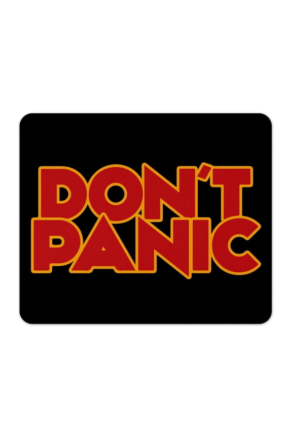 Hitchhiker's Guide Don't Panic 1/4" Thick Mousepad