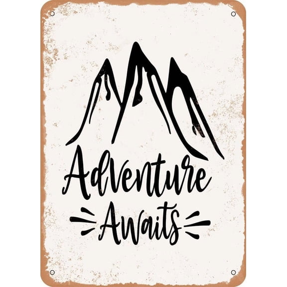 Hitching for An Adventure Vintage Metal Sign Funny Tin Sign Retro Wall Decor for Home, Bar, Kitchen, Garage 8 X 12 Inch