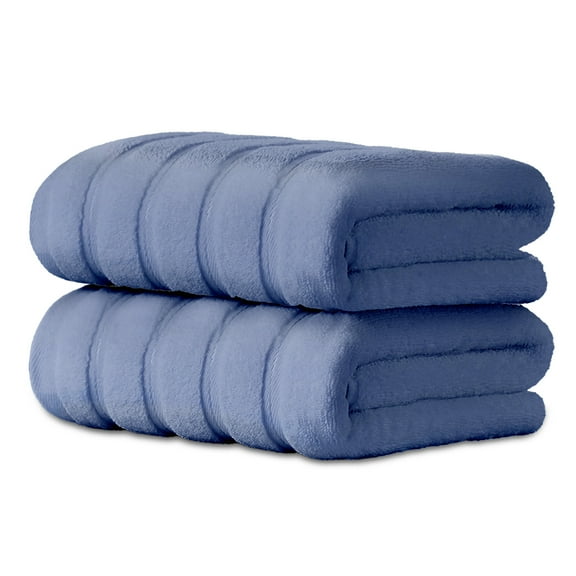 Hitime 100% Cotton Bath Towel Sets of 2 Pieces, 2 Bath Towel, Highly Absorbent Towels for Bathroom, Gym, Hotel