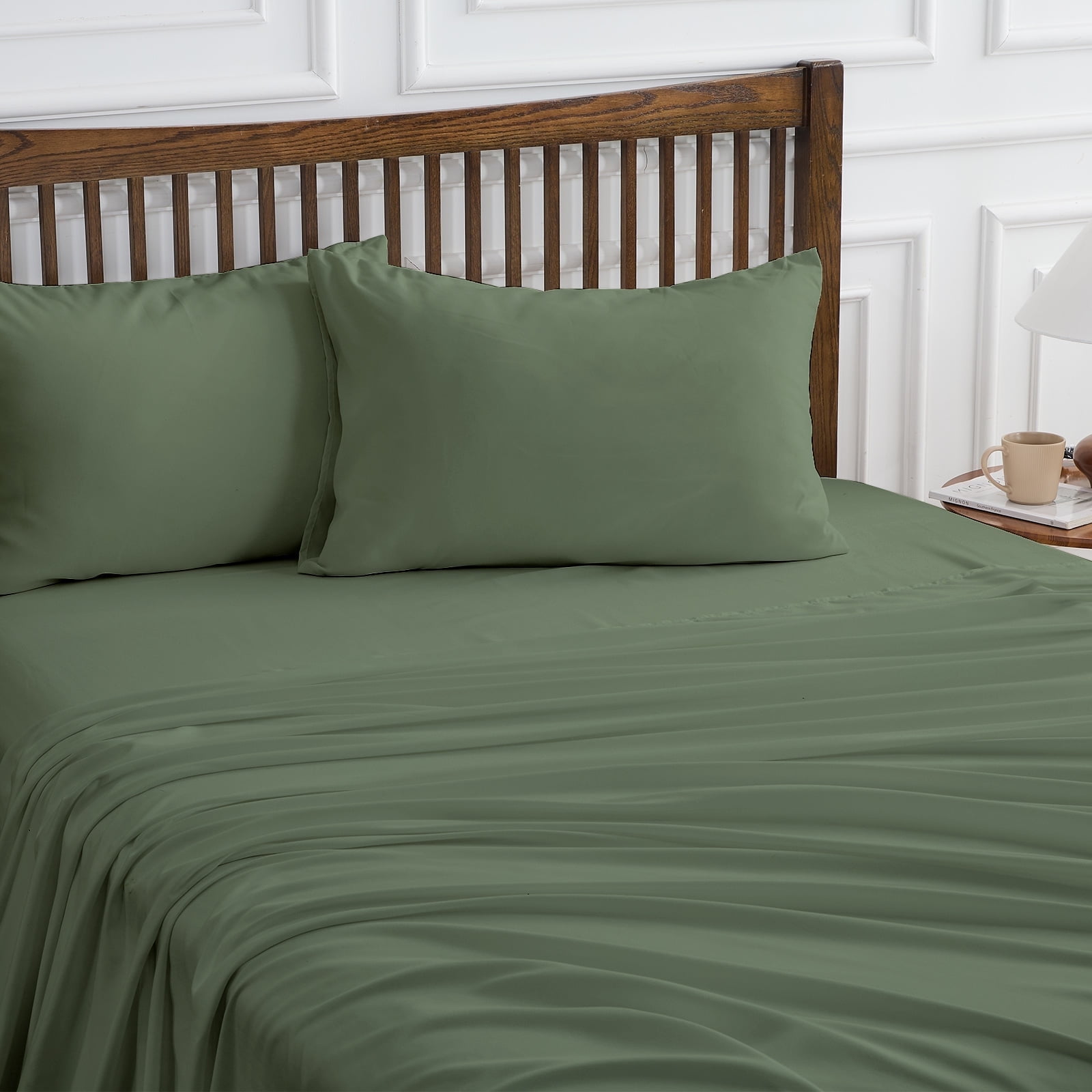 Hitime 4 Pieces Microfiber Full Sheet Set, Deep Pocket Fit 16", Breathable Super Soft Luxury Hotel Style Home Decor Full Size Sheet Set, Gift for Women, Men