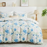 Hitime Queen Duvet Cover Set, Soft & Breathable Microfiber 3 Pieces Queen Bedding Sets, Pattern Queen Comfy Duvet Cover Set, with Zipper Closure (Queen)