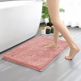 thumbnail image 1 of Hitime Soft Chenille Bath Rug Mat 16" x 24" Quick Dry Machine Washable Bathroom Runner - Ultra Absorbent Non-Slip Backing - Pink, 1 of 11