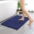 thumbnail image 1 of Hitime Soft Chenille Bath Rug Mat 24" x 36" Quick Dry Machine Washable Bathroom Runner - Ultra Absorbent Non-Slip Backing - Navy, 1 of 11