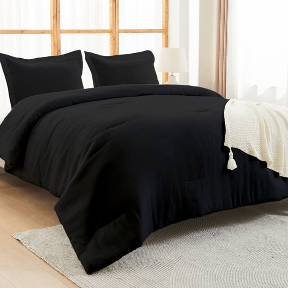 Hitime Ultra Soft Queen Size Comforter Set 3 Pieces Gentle Down Alternative Bedding 1 Lightweight Comforter and 2 Pillowcases