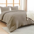 thumbnail image 1 of Hitime Ultra Soft Queen Size Comforter Set 3 Pieces Gentle Down Alternative Bedding 1 Lightweight Comforter and 2 Pillowcases, 1 of 9