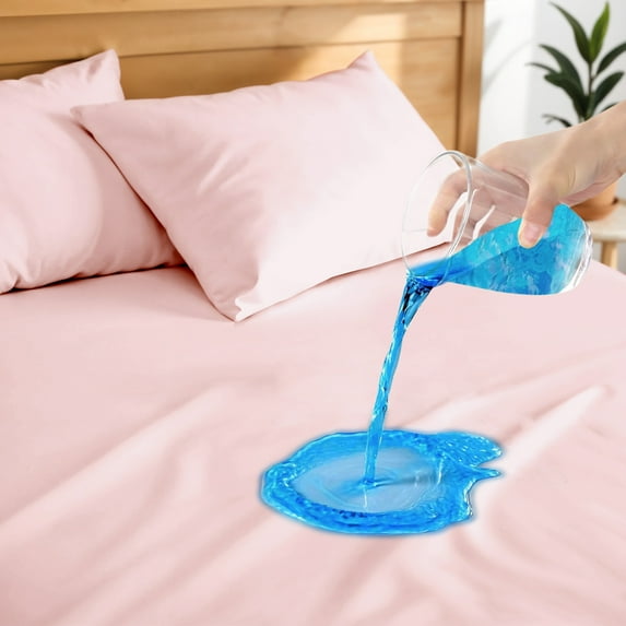 Hitime Waterproof Mattress Protector King Size, Breathable Cooling Bed Mattress Cover with Deep Pocket Plastic Mattress Protector Fitted 6"-15"(Microfiber, Twin 39"x75")