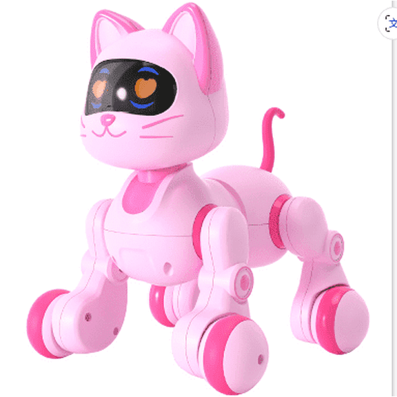 Hitish Robot Cat Interactive Toys for Girls: Remote Control Electronic Pink Kitty Pet for Kids Age 3-5 4-6 Gifts