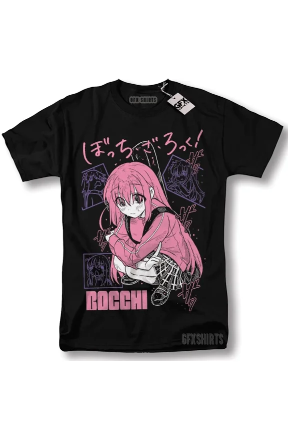 Hitori Gotou Bocchi The Rock Shirt Kawaii Yamada Nijika Ijichi Anime T-Shirt