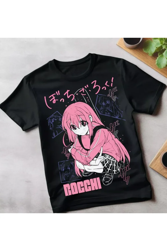 Hitori Gotou Bocchi the Rock T-shirt Yamada,Nijika Ijichi Anime Girl All Sizes
