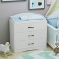 Hitow Changing Table Dresser, Nursery 3 Drawer Baby Dresser with