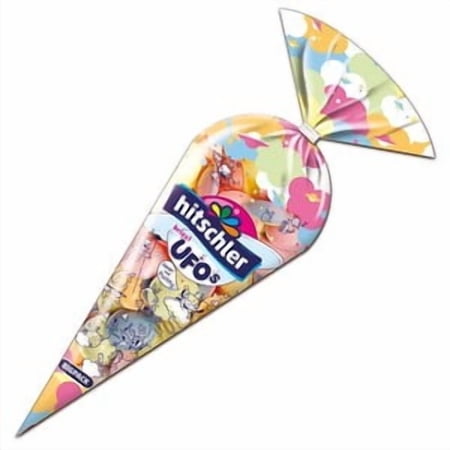 Hitschler UFOs candies in a tote with effervescent filling 75g -