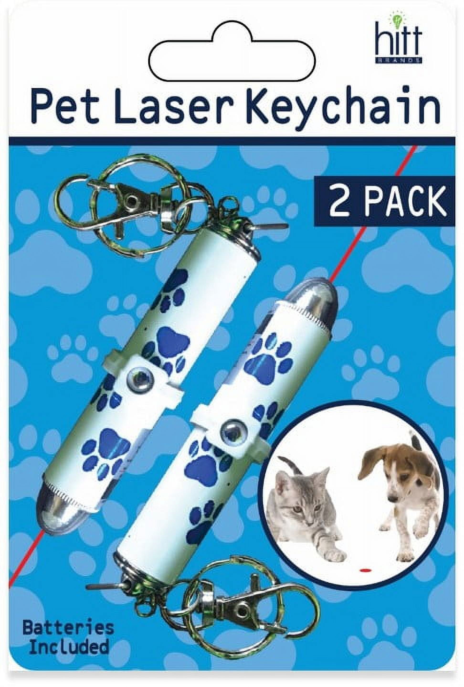 Hitt Brands Pet Laser Exerciser and Keychain Toy 2 Pack Red