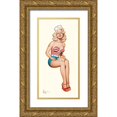 thumbnail image 1 of Hitte, Patrick 14x24 Gold Ornate Wood Framed with Double Matting Museum Art Print Titled - Mousse a chat, 1 of 4
