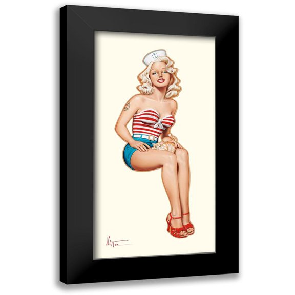 Hitte, Patrick 9x14 Black Modern Framed Museum Art Print Titled - Mousse a chat