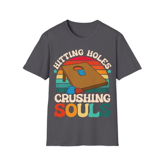 Hitting Holes Crushing Souls Cornhole Player Sack Toss