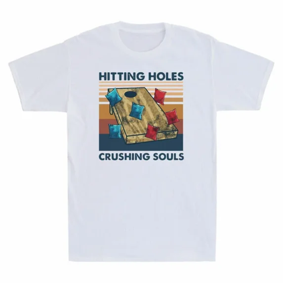 Hitting Holes Crushing Souls Funny Vintage Humor Adult Gift Unisex T-Shirt