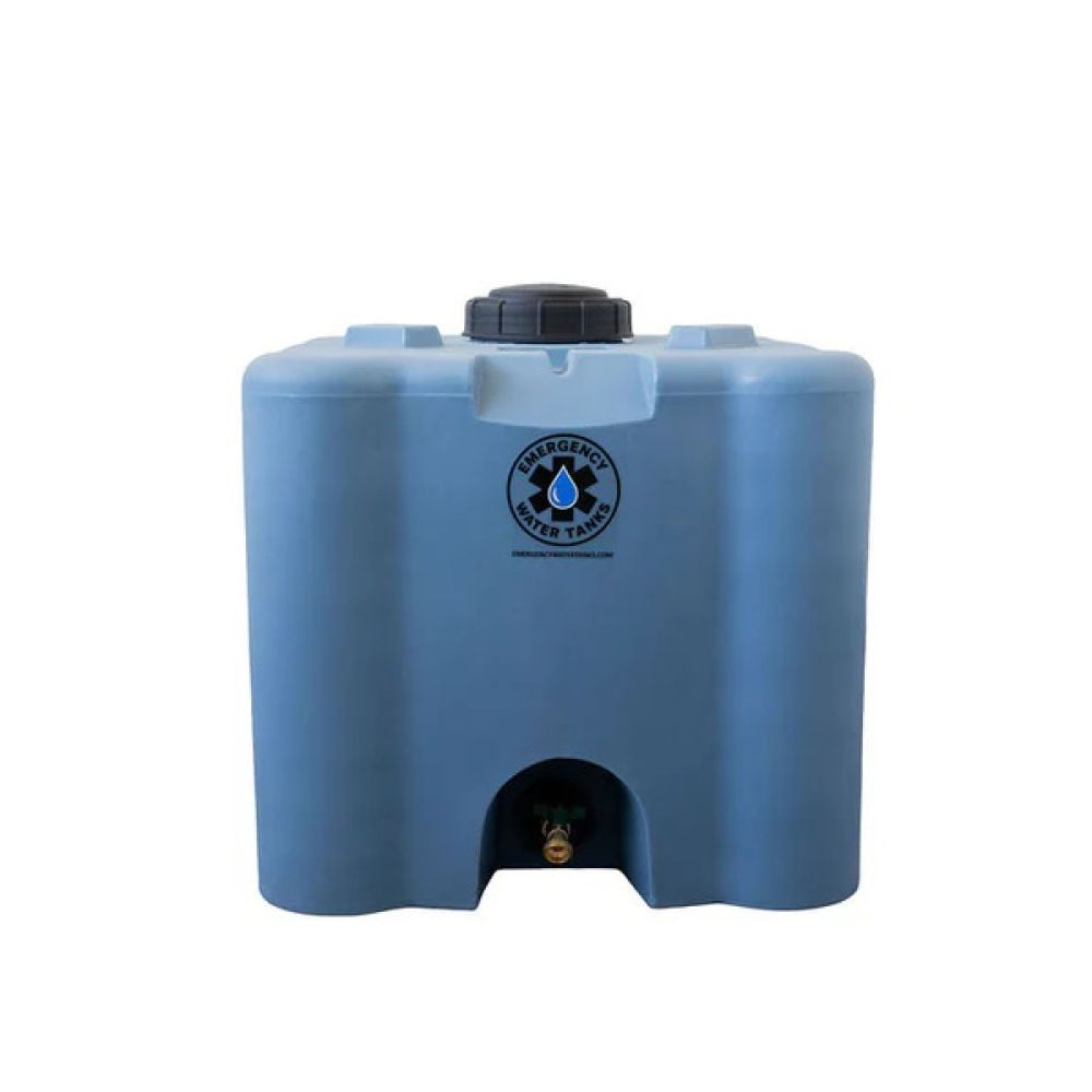 30 Gallon Emergency Water Storage Barrel | BPA-Free Food Grade Blue Plastic Drum | US Made