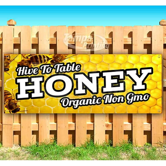 Hive To Table Honey 13 oz Vinyl Banner With Metal Grommets