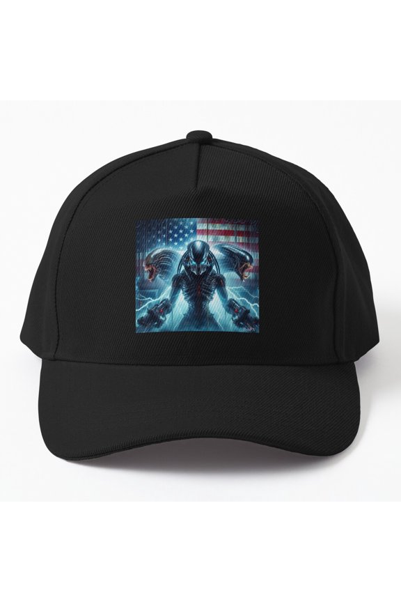 Hive and Hunt Baseball Cap, Two Beasts Born to Hunt Dark Creature Statement Design Hat