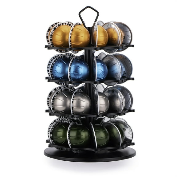 HiveNets 4 Tier Coffee Capsule Holder Carousel for Vertuo Pod Storage Organizer (40 Pods)