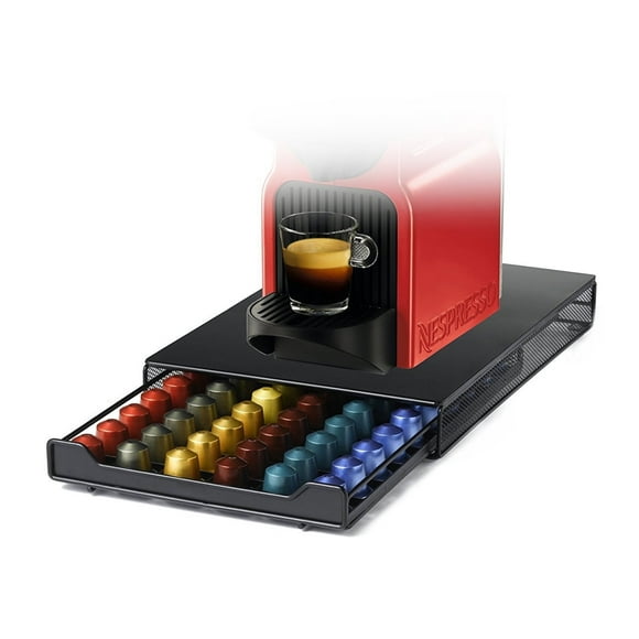 HiveNets Coffee Drawer Compatible for Nespresso Originaline Capsule Pod Storage Metal Holder 60 Pcs
