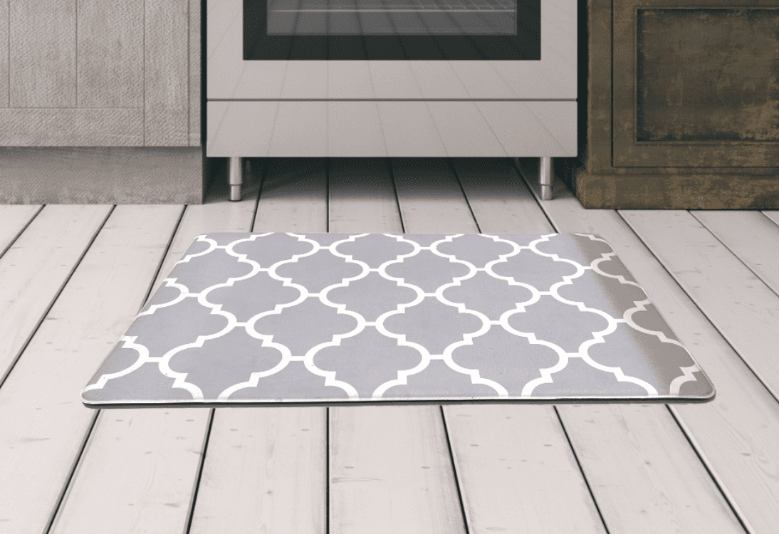 Kitchen Floor Mat With Gray Tiles . Kitchen Mat, Door Mat,moroccan Tiles Mat,linoleum  Rug,area Rug,linoleum Mat,art Mat,large Mats 