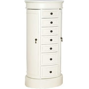 Hives & Honey Bailey Round Free Standing Jewelry Armoire - Tuscan White