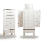 HIVES AND HONEY Hives & Honey - Crystal Standing Jewelry Armoire - White