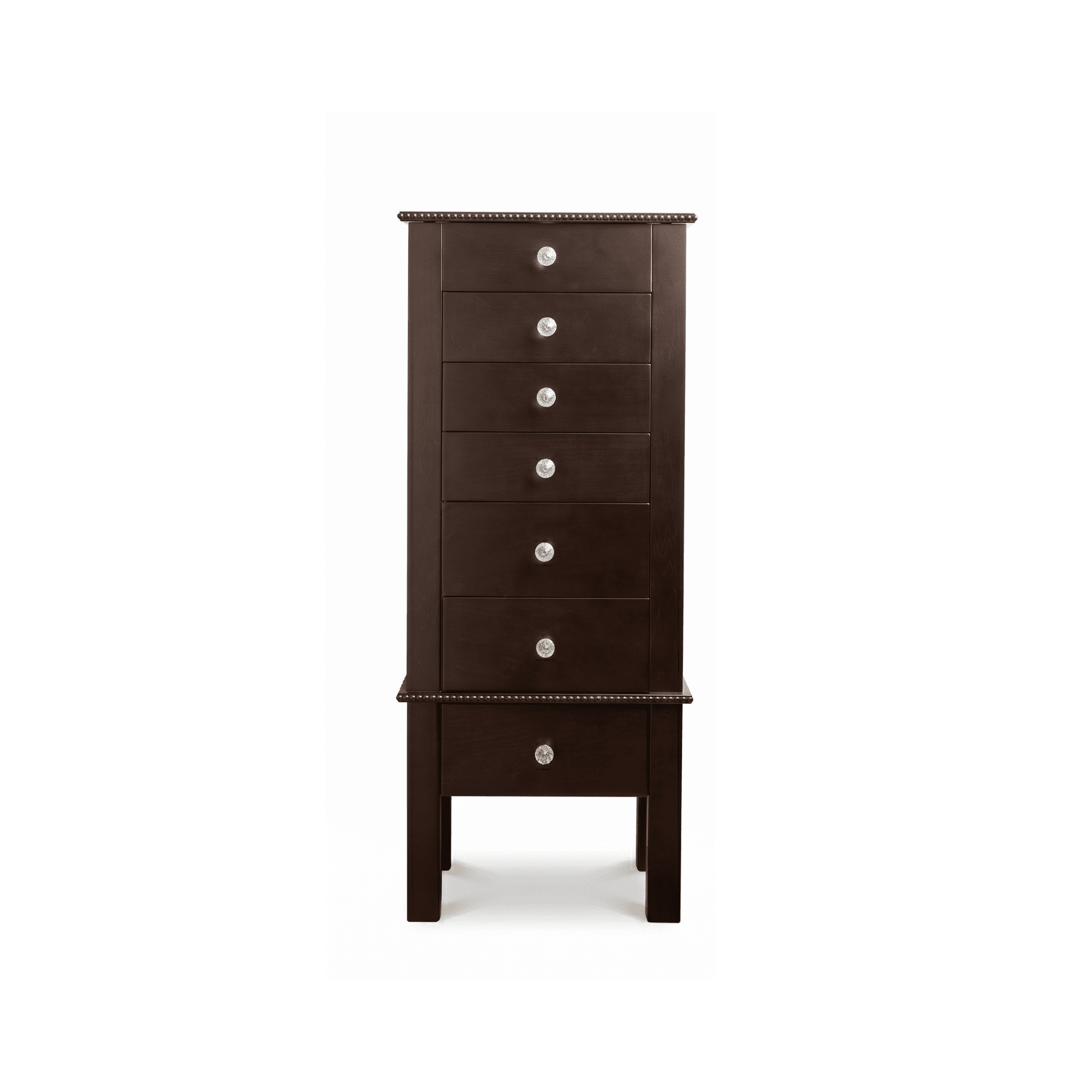 Hives & Honey - Crystal Standing Women's Wood Jewelry Armoire - Espresso