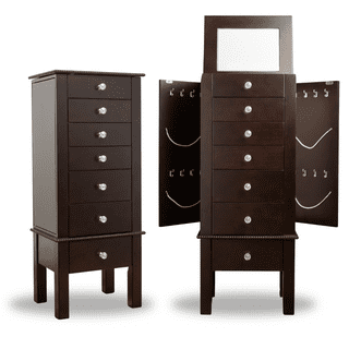 Wood Jewelry Armoires in Bedroom Furniture Walmart