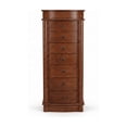 thumbnail image 1 of Hives & Honey Jenny Walnut Modern Locking Jewelry Armoire for Women - Freestanding Wood Cabinet, 1 of 9