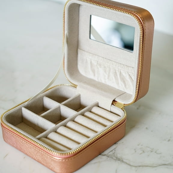 Hives & Honey Mya Adult Women's Travel Jewelry Case - Coral