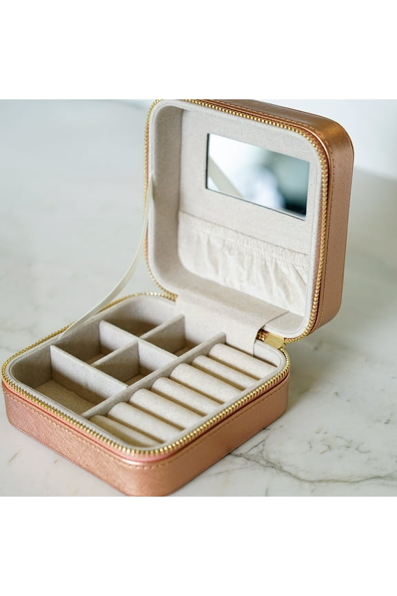 Hives & Honey Mya Adult Women's Travel Jewelry Case - Coral