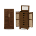 thumbnail image 1 of Hives & Honey Port Elegant Chocolate Jewelry Armoire: Freestanding, Lockable Wooden Cabinet for Women, 1 of 10