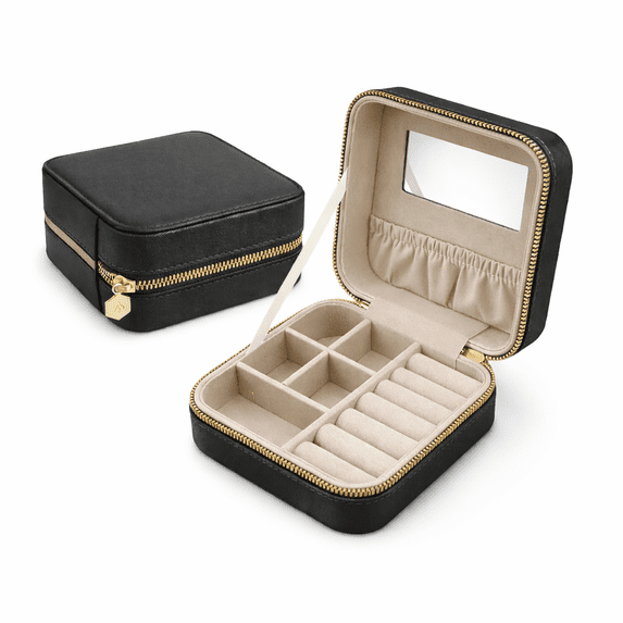Hives & Honey Women's Black Mya Compact Jewelry Travel Case