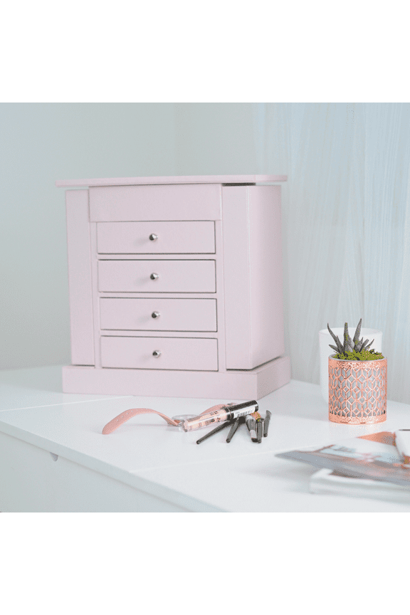Hives & Honey Women's Layla Jewelry Chest for Jewelry Storage, Blush