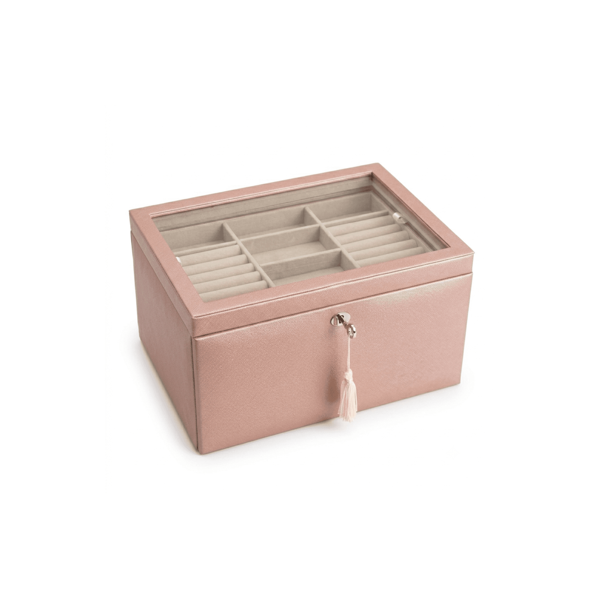 Hives and Honey Blush Table Top Wood Jewelry Storage Chest for Women