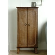 Hives and Honey Cabby Brown Fully Locking Standing Jewelry Armoire - Ceruse Oak
