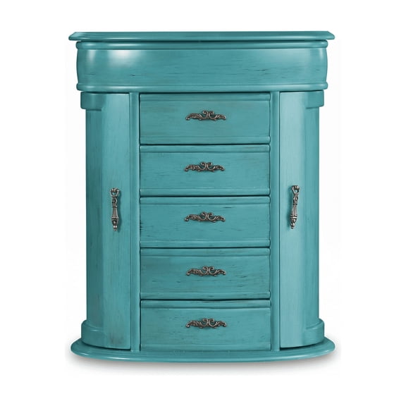 Hives and Honey Cari Jewelry Chest Jewelry Box for Women, Turquoise