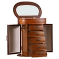 thumbnail image 1 of Hives and Honey Cari Wood Jewelry Chest for Women Jewelry Box, Walnut, 1 of 8