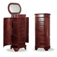 thumbnail image 1 of Hives and Honey Daley Adult Cherry Wood Oval Standing Jewelry Armoire - Classic Home Decor, 1 of 8