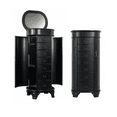 thumbnail image 1 of Hives and Honey Daley Oval Free Standing Wood Jewelry Armoire, Black, 1 of 7