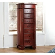 Hives and Honey Daley Oval Standing Wood Jewelry Armoire, Cherry