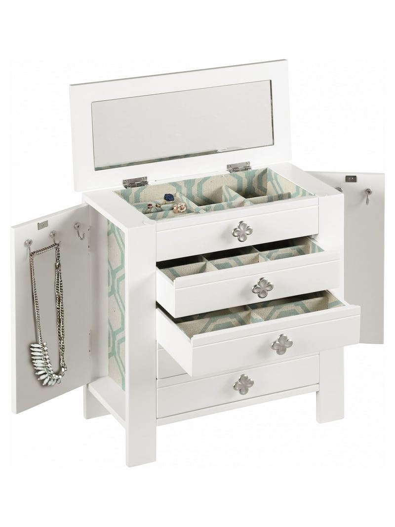 Free Shipping! Hives and Honey Emma Jewelry Chest, Modern White