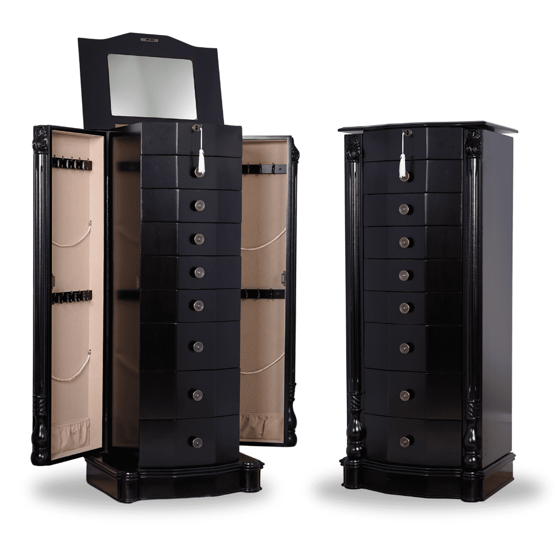 Hives and Honey Florence 8 Drawer Standing Jewelry Armoire - Rich