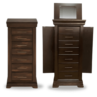 Hives and Honey - Haley Jewelry Storage Organization Armoire, Walnut