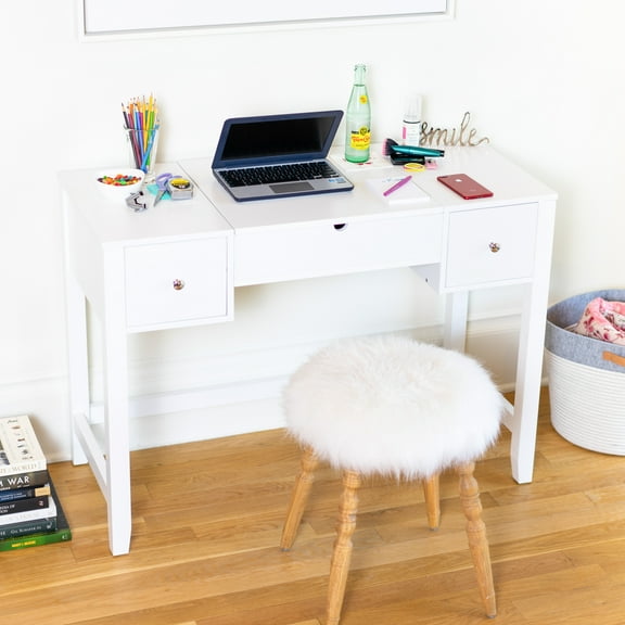 Hives and Honey Harley White Modern Bed Room Vanity Desk