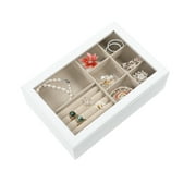 HIVES AND HONEY Jacque White Stackable Jewelry Tray Jewelry Organizer for Women